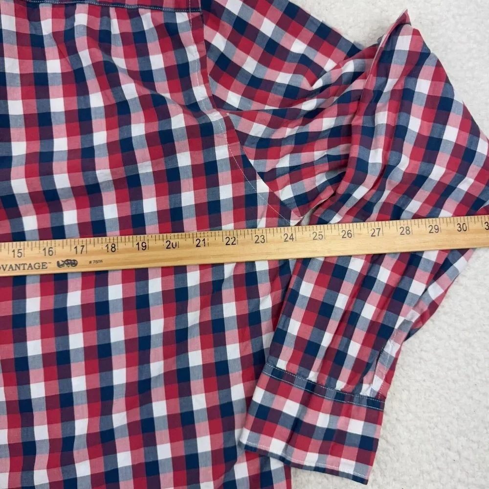 J. Crew Shirt Men's XL Slim Fit Red Plaid Long Sleeve Button Down Classic Preppy